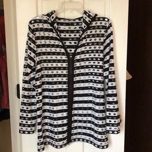 Lynne Ritchie Silver Black and White Zip Jacket